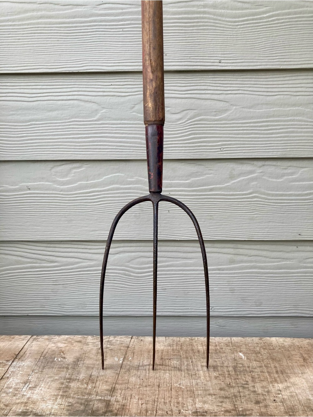 Vintage Garden Pitchfork with Wooden Handle 3 Tines 68” - Picture 7 of 16
